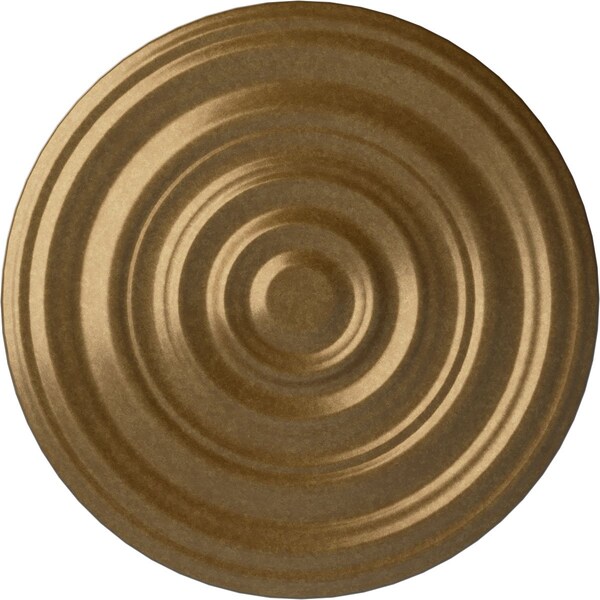 Ekena Millwork Carton Smooth Ceiling Medallion (Fits Canopies up to 9 1/8"), 29 1/8"OD x 1 1/2"P, Pale Gold CM29CAPAS - main
